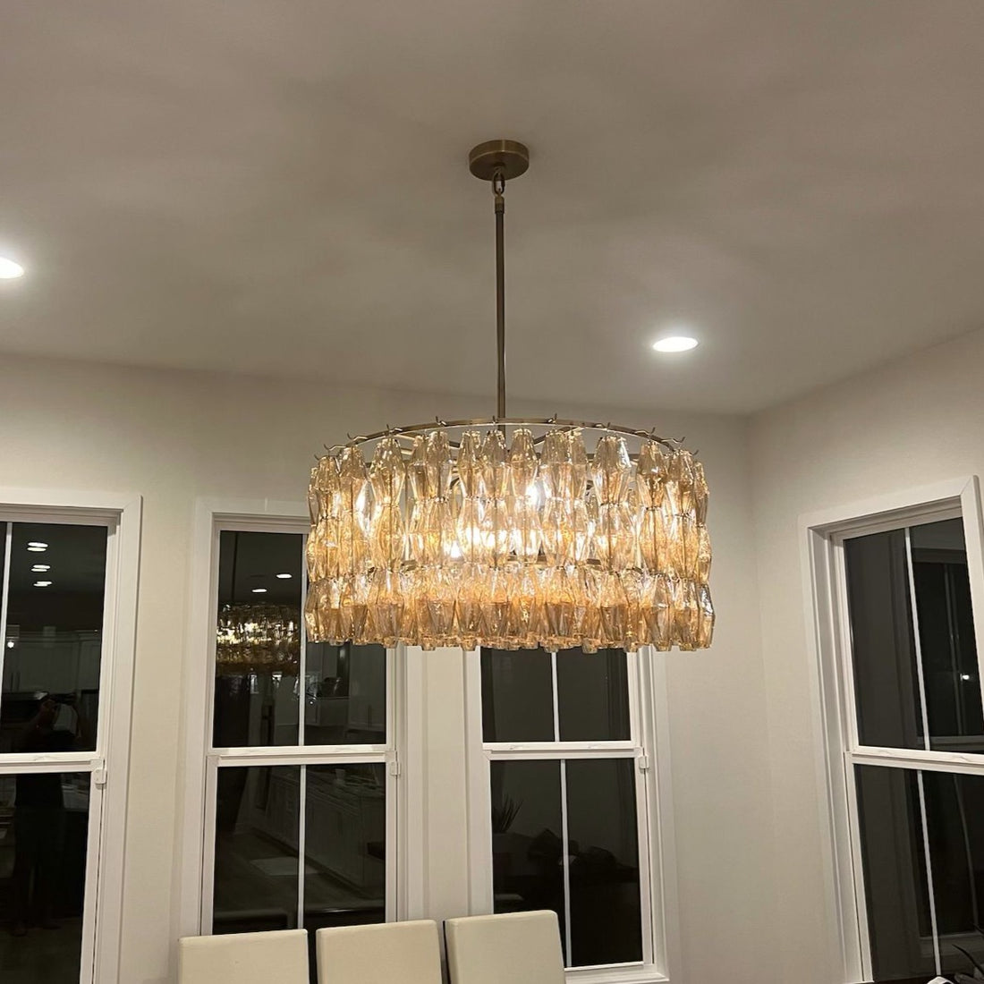 Chara Clear Glass Round Chandelier 62"