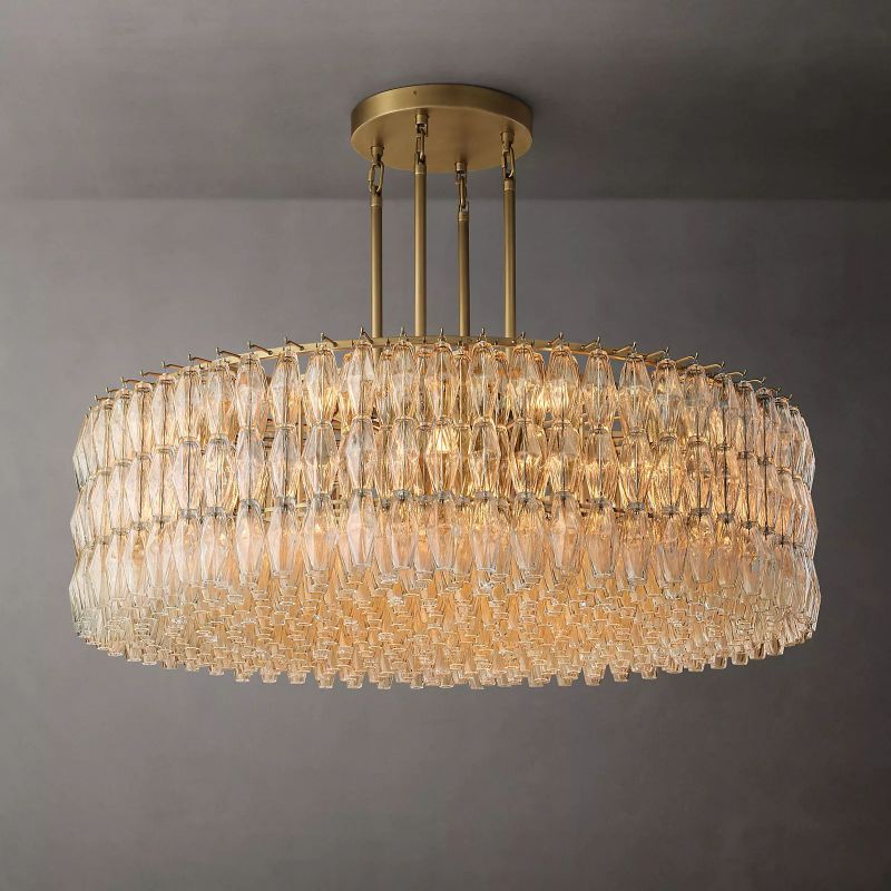 Chara Clear Glass Round Chandelier 62"