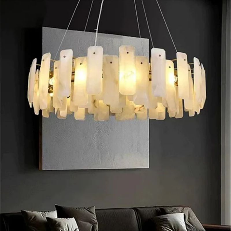 Alabaster Round Chandelier